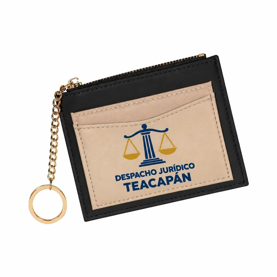 Cartera Monedero Altata con logo de ejemplo