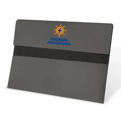 Funda Laptop PU Banda Elástica con logo de ejemplo