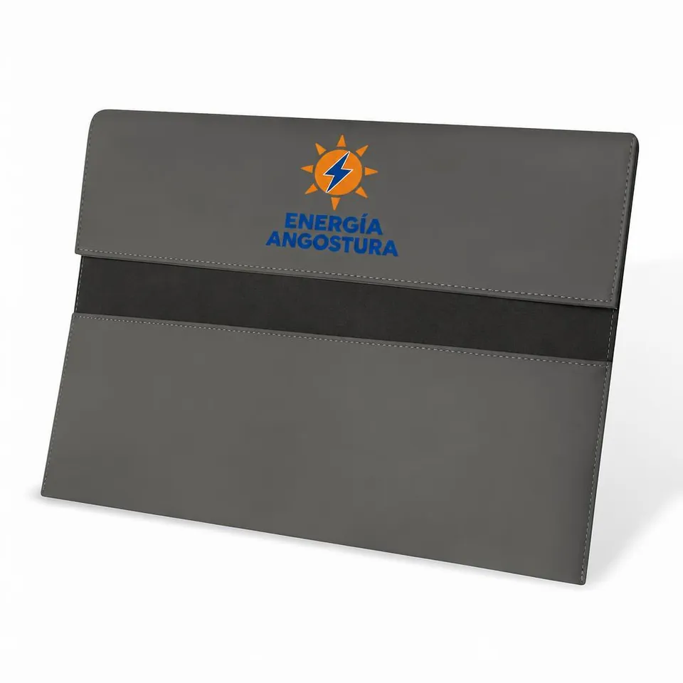 Funda Laptop PU Banda Elástica con logo de ejemplo