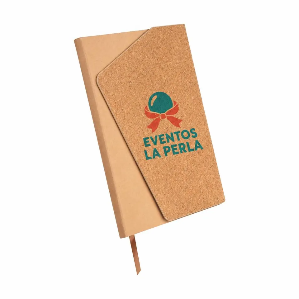 Libreta Olas Altas con logo de ejemplo