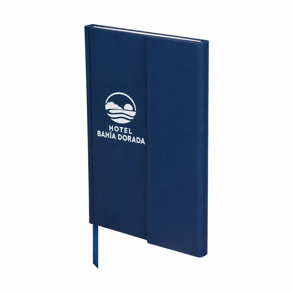 Libreta Quelite con logo de ejemplo