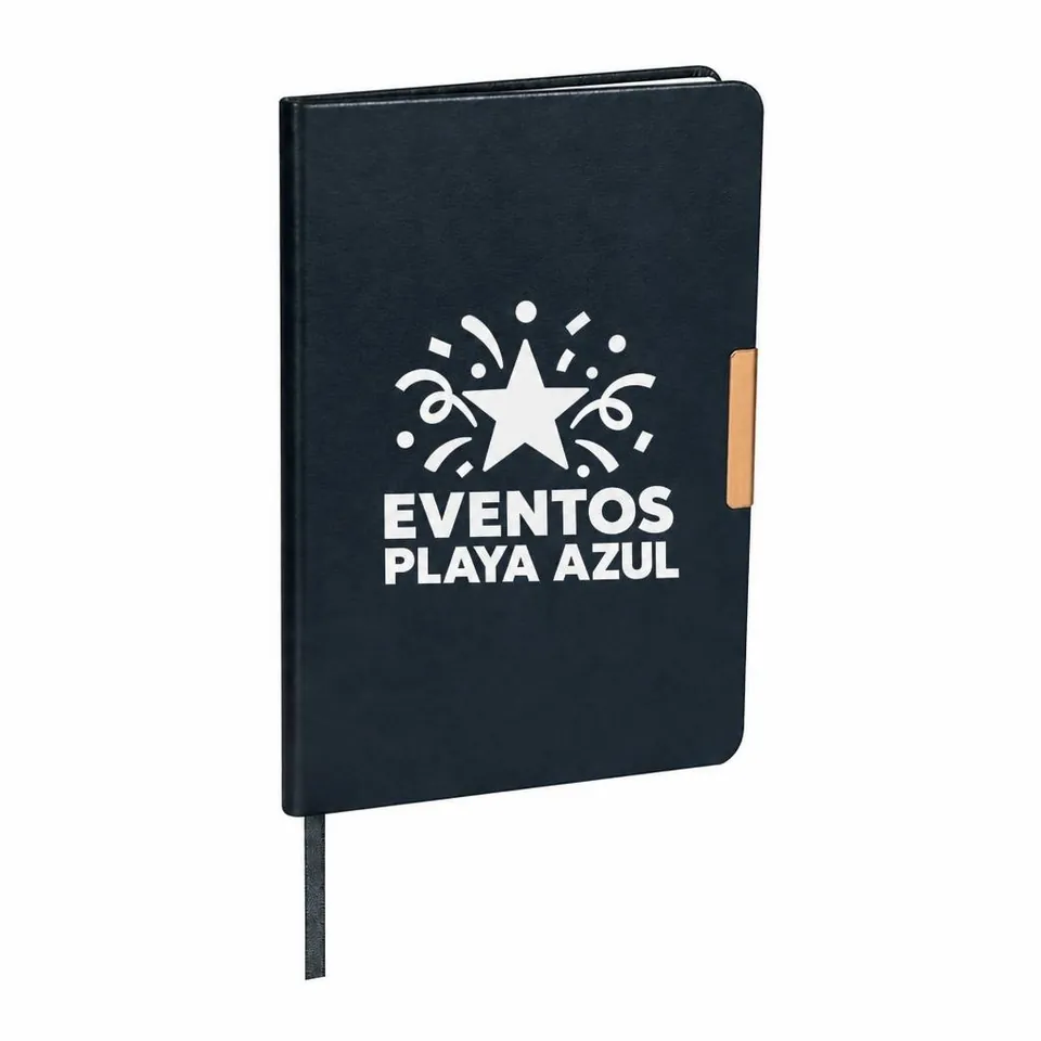 Libreta Walamo con logo de ejemplo