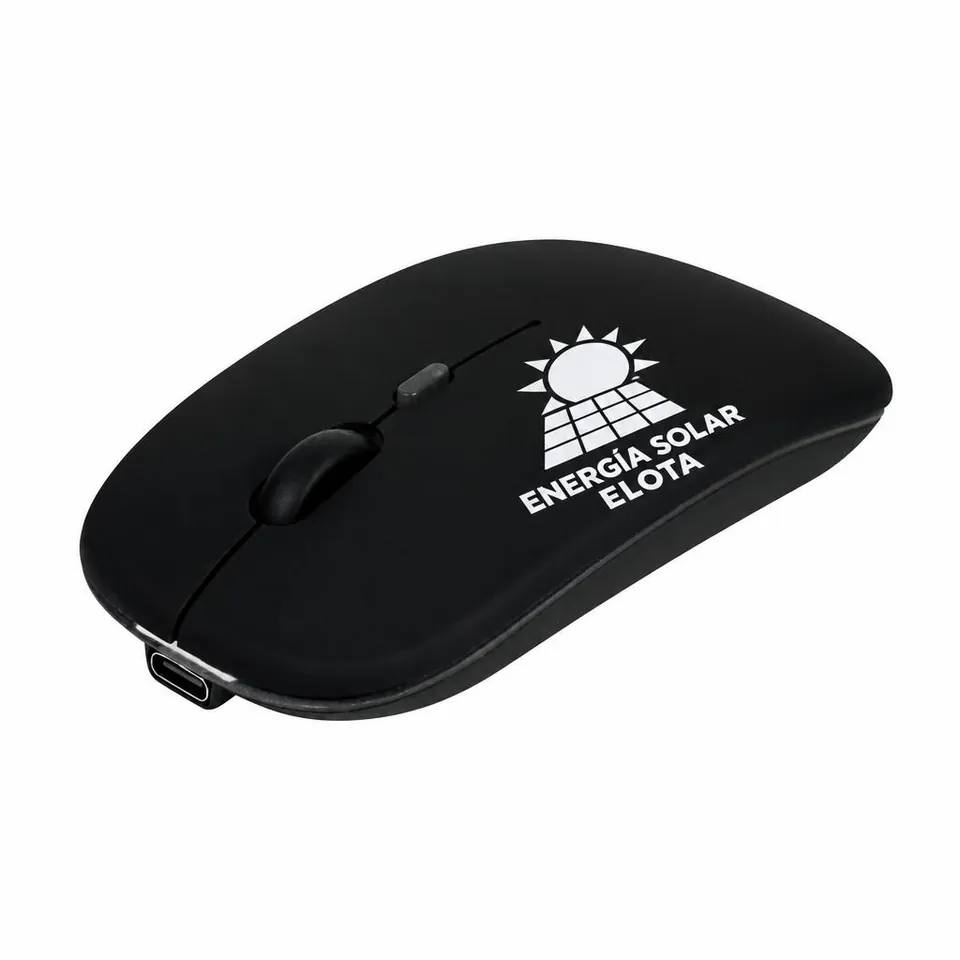 Mouse Inalámbrico Slim Recargable con logo de ejemplo