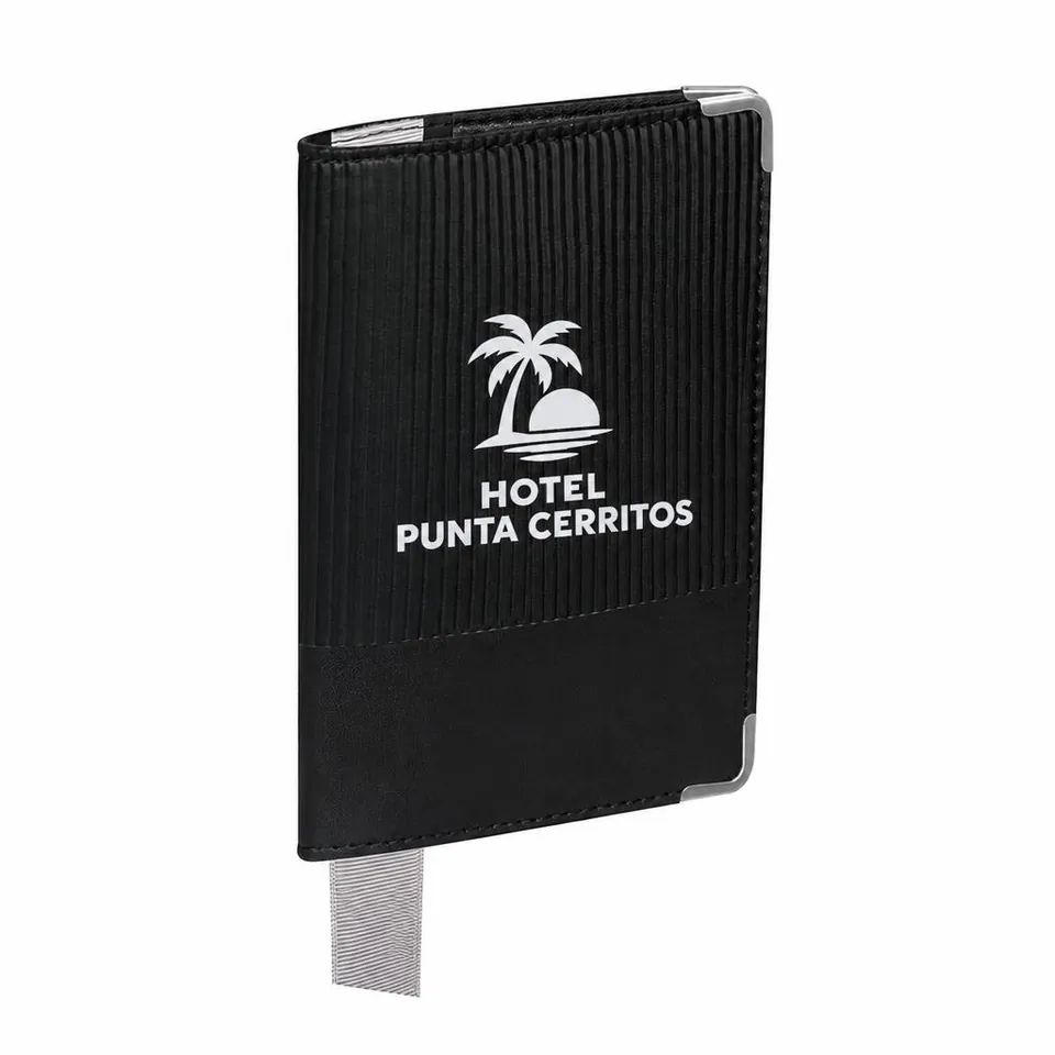 Porta Pasaporte Altata con logo de ejemplo