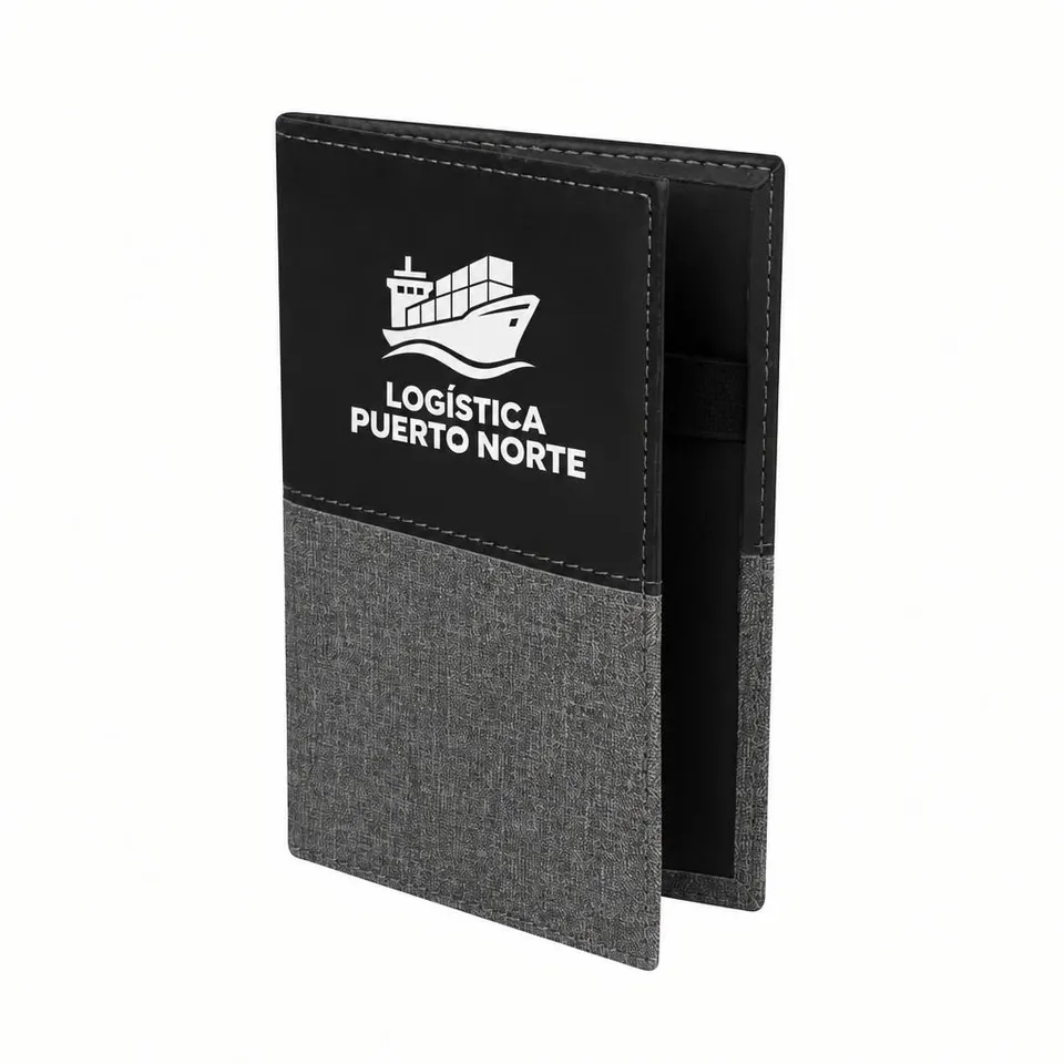 Porta Pasaporte Cosalá con logo de ejemplo