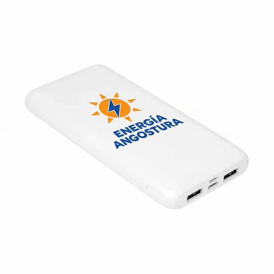 Power Bank Guamúchil con logo de ejemplo