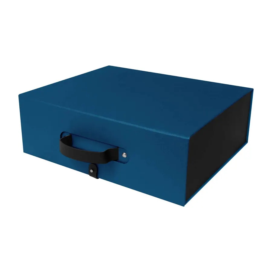 Caja Regalo Premium con Asa de Cuero