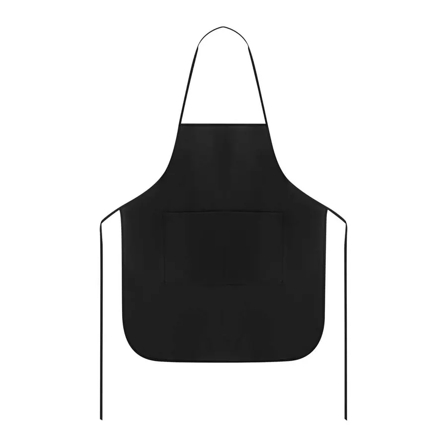 Delantal Cocina Negro con Bolsillo