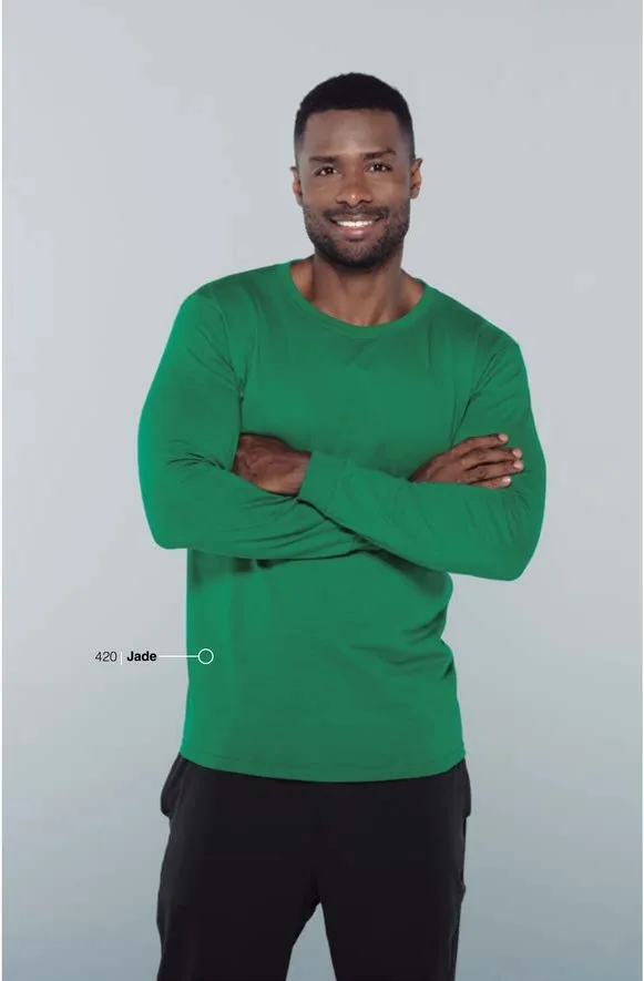 Playera Cuello Redondo Manga Larga Caballero