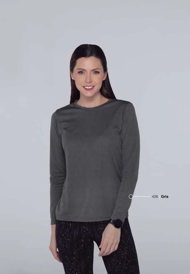 Playera Deportiva Manga Larga Dama