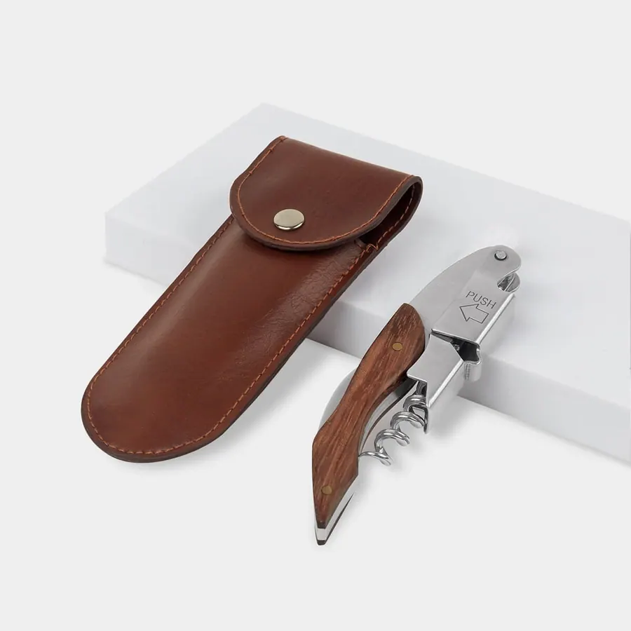 Sacacorchos Sommelier Madera con Funda