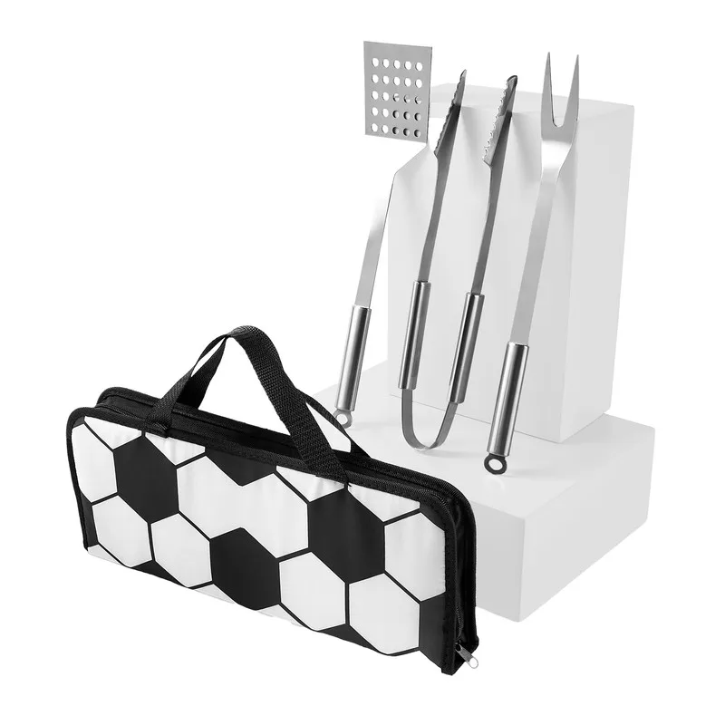 Set de BBQ Soccer Blanco con
