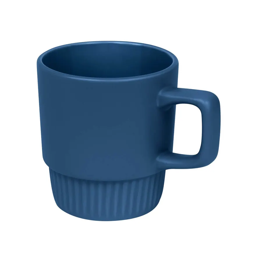 Taza Cerámica Mate Base Estriada